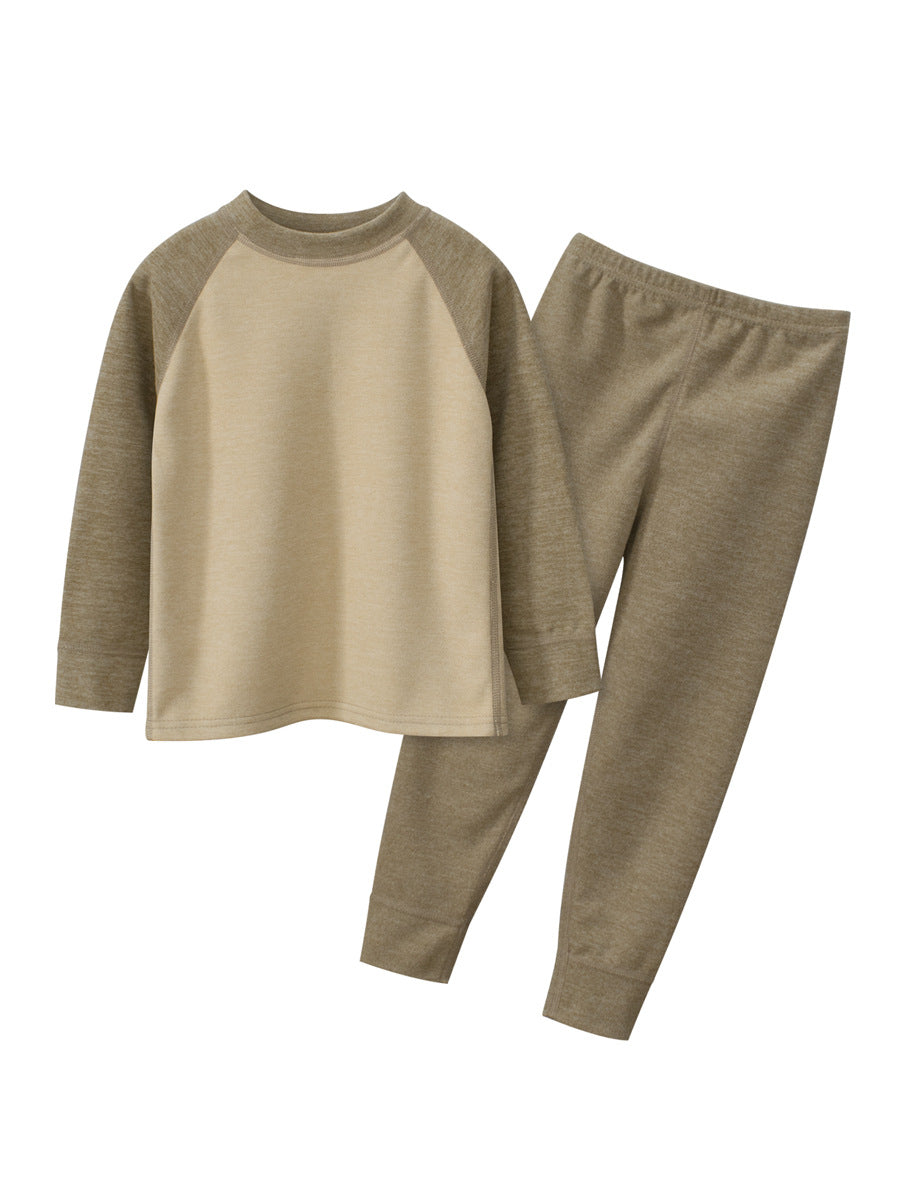 Arrival Autumn Kids Unisex Long Sleeves Simple Casual Top and Solid Color Long Trousers – Clothing Set-4